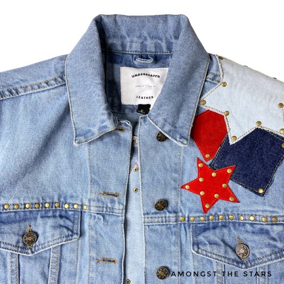 Free People x Understated Leather Lone Star Blue Denim Jacket - Picture 9 of 15